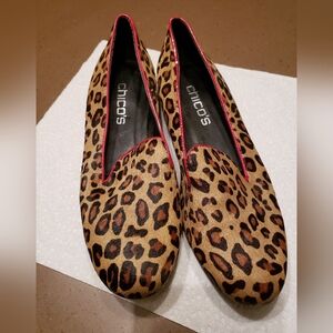 Leopard With Red Trim Loafers